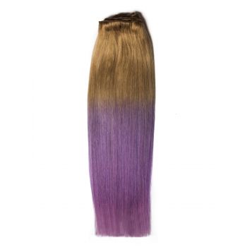 Extensii Clip-On DELUXE Ombre Blond Aluna/Mov pastel ieftina