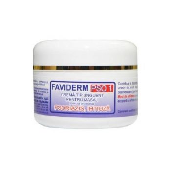 Crema tip Unguent pentru Masaj Faviderm PSO 1 Psoriazis, Ihtioza Favisan, 50ml