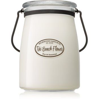 Milkhouse Candle Co. Creamery Tiki Beach Flower lumânare parfumată Butter Jar