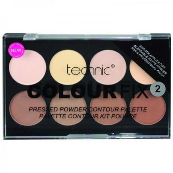 Paleta Profesioanala Cu 8 Pudre Compacte Mate TECHNIC Colour Fix 2 Contour Palette, 8x3.5g