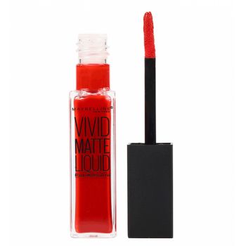 Ruj lichid mat Maybelline New York Color Vivid Matte Liquid, 25 Orange Shot, 8 ml ieftin