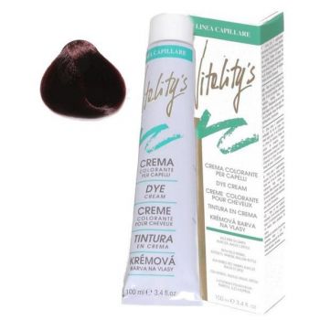 Crema Coloranta Permanenta - Vitality's Linea Capillare Dye Cream, nuanta 5/5 Light Mahogany Chestnut, 100ml