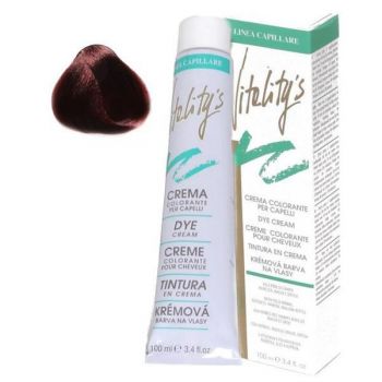 Crema Coloranta Permanenta - Vitality's Linea Capillare Dye Cream, nuanta 6/5 Dark Mahogany Blond, 100ml