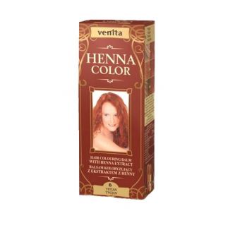 Balsam Colorant cu Extract de Henna Henna Sonia, Nr.6 Rosu Titan, 75 ml