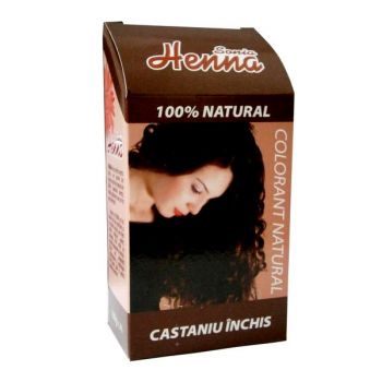 Colorant Natural Henna Sonia, Castaniu Inchis, 100 g ieftina