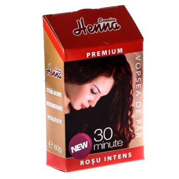 Vopsea de Par Premium Henna Sonia, Rosu Intens, 60 g de firma originala