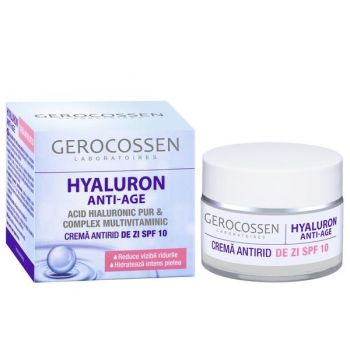 Crema Antirid de Zi SPF 10 Hyaluron Anti-Age Gerocossen, 50 ml la reducere