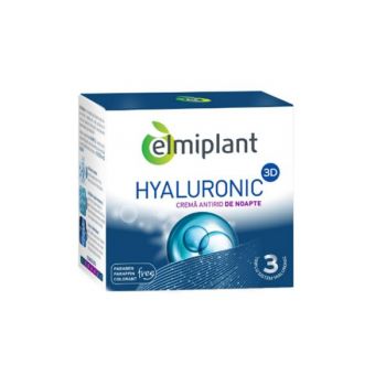 Hyaluronic Crema Antirid Noapte Elmiplant, 50ml