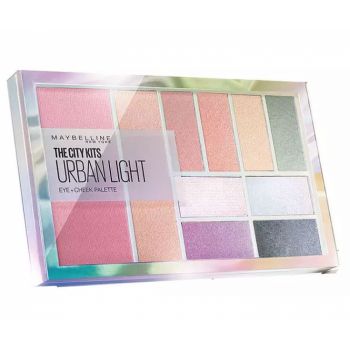 Paleta multifunctionala pentru pleoape si pometi Maybelline New York City Kits, Urban Light, 12 g