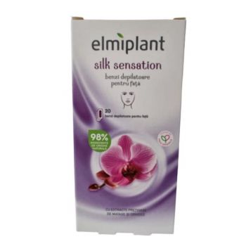 Velvet Touch Benzi Depilatoare Fata Silk Sensation Elmiplant, 20buc