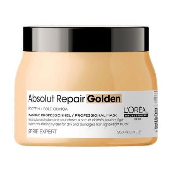 Masca Reparatoare Aurie pentru Par Deteriorat - L'Oreal Professionnel Serie Expert Absolut Repair Golden Professional Mask, 500ml de firma originala