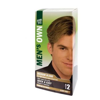 Vopsea par barbati, Men's Own Medium Blond, Hennaplus, 80 ml ieftina