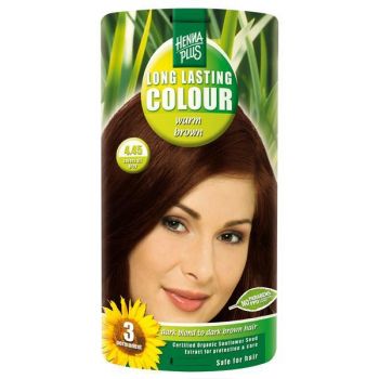 Vopsea par, Long Lasting Colour, 4.45 Warm Brown, Hennaplus de firma originala