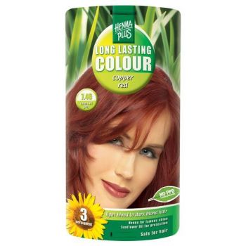 Vopsea par, Long Lasting Colour, 7.46 Copper Red, Hennaplus de firma originala