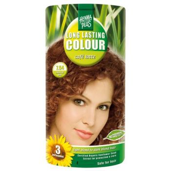 Vopsea par, Long Lasting Colour, 7.54 Caffe Latte, Hennaplus de firma originala