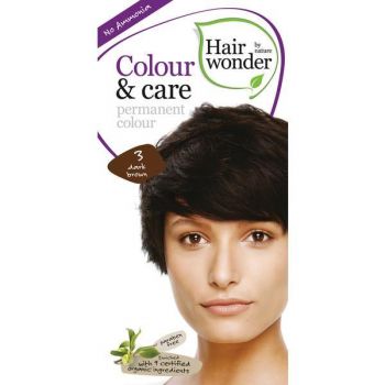 Vopsea par naturala, Colour & Care, 3 Dark Brown, Hairwonder de firma originala