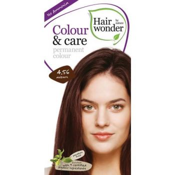 Vopsea par naturala, Colour & Care, 4.56 Auburn, Hairwonder ieftina