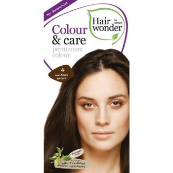 Vopsea par naturala, Colour & Care, 4 Medium Brown, Hairwonder ieftina