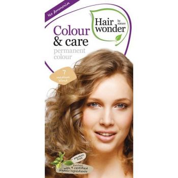 Vopsea par naturala, Colour & Care, 7 Medium Blond, Hairwonder de firma originala