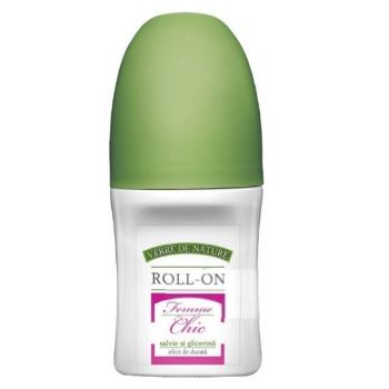 Deodorant Roll-On cu Salvie si Glicerina Verre de Nature Femme Chic Manicos, 50ml