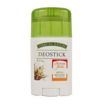 Deodorant Stick cu Salvie si Glicerina Verre de Nature Femme Jolie Manicos, 50g