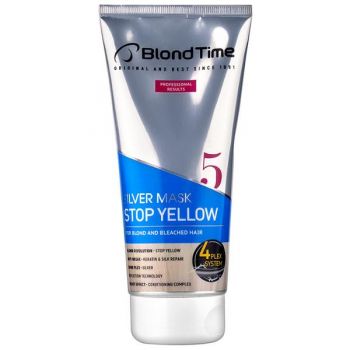 Masca Argintie Stop Yellow Blond Time nr. 5 Rosa Impex, 200ml de firma originala