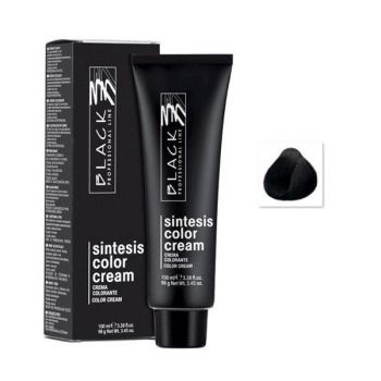 Vopsea Crema Permanenta - Black Professional Line Sintesis Color Cream, nuanta 1.10 Pure Liquorice, 100ml