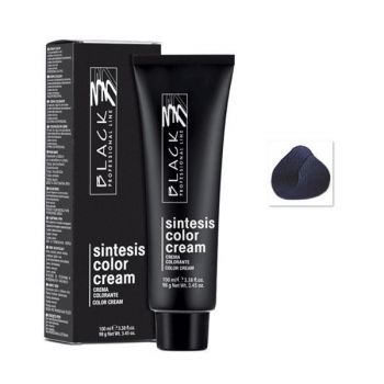 Vopsea Crema Permanenta - Black Professional Line Sintesis Color Cream, nuanta 1.11 Blue Black, 100ml ieftina