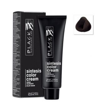 Vopsea Crema Permanenta - Black Professional Line Sintesis Color Cream, nuanta 4.00 Intense Medium Brown, 100ml