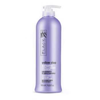 Balsam cu Pigment pentru Par Alb, Blond sau Decolorat - Black Professional Line Anti-Yellow Conditioner, 500ml