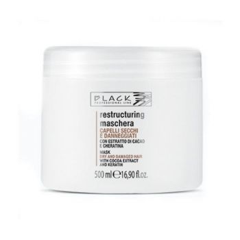 Masca pentru Par Uscat si Deteriorat - Black Professional Line Restructuring Mask For Dry and Damaged Hair, 500ml ieftina