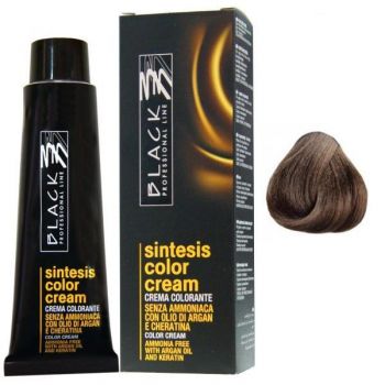 Vopsea Crema Demi-permanenta - Black Professional Line Sintesis Color Cream, nuanta 7.1 Ash Medium Blond, 100ml
