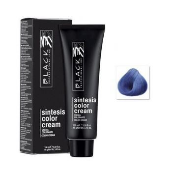 Vopsea Crema Permanenta - Black Professional Line Sintesis Color Cream, nuanta F555 Bluette Flash, 100ml la reducere