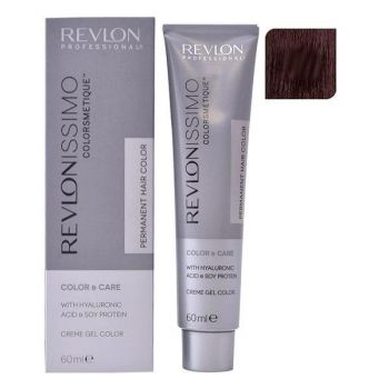 Vopsea Permanenta - Revlon Professional Revlonissimo Colorsmetique Permanent Hair Color, nuanta 4.5 Medium Mahogany Brown, 60ml