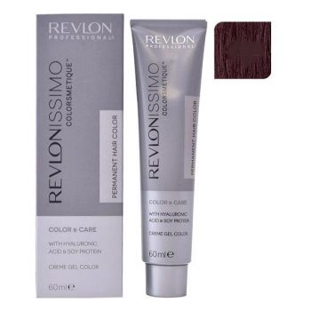 Vopsea Permanenta - Revlon Professional Revlonissimo Colorsmetique Permanent Hair Color, nuanta 4.65 Medium Mahogany Red Brown, 60ml la reducere