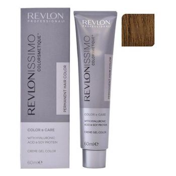 Vopsea Permanenta - Revlon Professional Revlonissimo Colorsmetique Permanent Hair Color, nuanta 5.3 Light Golden Brown, 60ml de firma originala