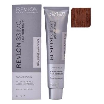 Vopsea Permanenta - Revlon Professional Revlonissimo Colorsmetique Permanent Hair Color, nuanta 5.4 Light Copper Brown, 60ml