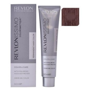 Vopsea Permanenta - Revlon Professional Revlonissimo Colorsmetique Permanent Hair Color, nuanta 5.5 Light Mahogany Brown, 60ml