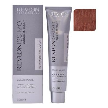 Vopsea Permanenta - Revlon Professional Revlonissimo Colorsmetique Permanent Hair Color, nuanta 6.46 Dark Red Copper Blonde, 60ml la reducere