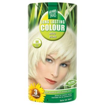 Decolorant, Long Lasting Colour Ultra Blond 00, Hennaplus, 140 ml ieftin