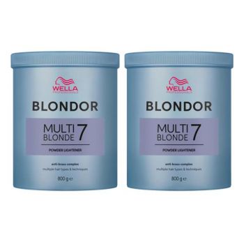 Pachet 2 x Pudra Decoloranta - Wella Professionals Blondor Multi Blonde Powder 800 g