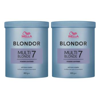 Pachet 2 x Pudra Decoloranta - Wella Professionals Blondor Multi Blonde Powder 800 gr de firma original