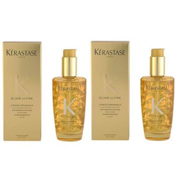 Pachet 2 x Ser pentru Stralucire - Kerastase Elixir Ultime L'Huile Originale Versatile Beautifying Oil, 100ml