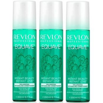 Pachet 3 x Balsam pentru Volum - Revlon Professional Equave Instant Beauty Volumizing Detangling Conditioner 200 ml