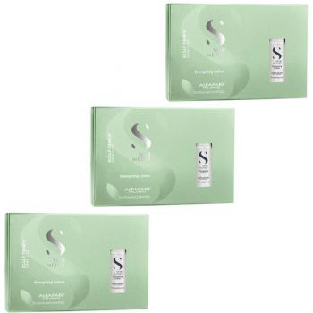 Pachet 3 x Lotiune Energizanta impotriva Caderii Parului - Alfaparf Milano Semi Di Lino Scalp Renew Energizing Lotion, 12 x 10ml la reducere