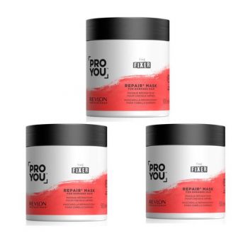 Pachet 3 x Masca de Par Reparatoare - Revlon Professional Pro You The Fixer Repair Mask, 500 ml