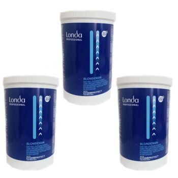 Pachet 3 x Pudra Decoloranta - Londa Professional Blondoran Dust-Free Lightening Powder, 500g