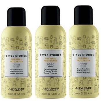 Pachet 3 x Spray pentru Protectie Termica - Alfaparf Milano Style Stories Thermal Protector, 200ml