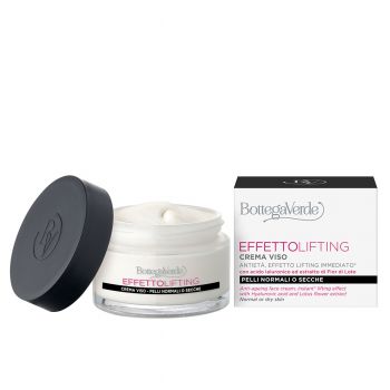 Crema de fata cu efect lifting, pentru ten normal si uscat, cu unt de Shea, acid hialuronic si extract de flori de lotus ieftina