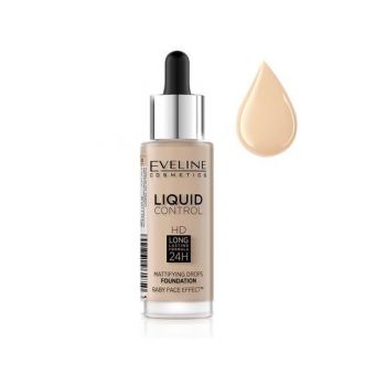 Fond de ten Eveline Cosmetics, Liquid Control HD, 015 Light Vanilla, 32 ml